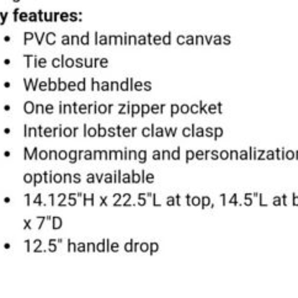 Thirty One In The Clear Tote w/ Watermelon Stripes - Picture 3 of 3